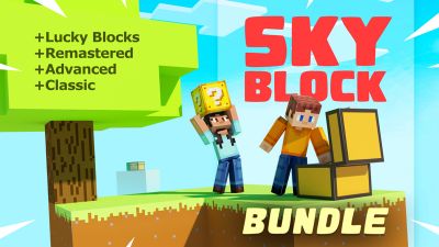 SKYBLOCK BUNDLE 4x Worlds on the Minecraft Marketplace by Spark Universe