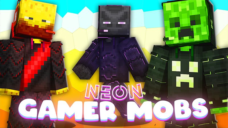 Neon Gamer Mobs on the Minecraft Marketplace by The Lucky Petals
