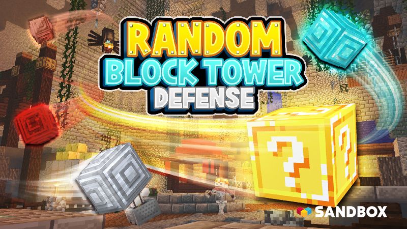 Random Block Tower Defense on the Minecraft Marketplace by Sandbox Network
