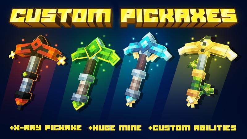 Custom Pickaxes on the Minecraft Marketplace by Cubed Creations Custom Pickaxes on the Minecraft Marketplace by Cubed Creations