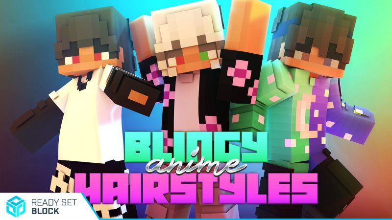 Blingy Anime Hairstyles on the Minecraft Marketplace by Ready, Set, Block!