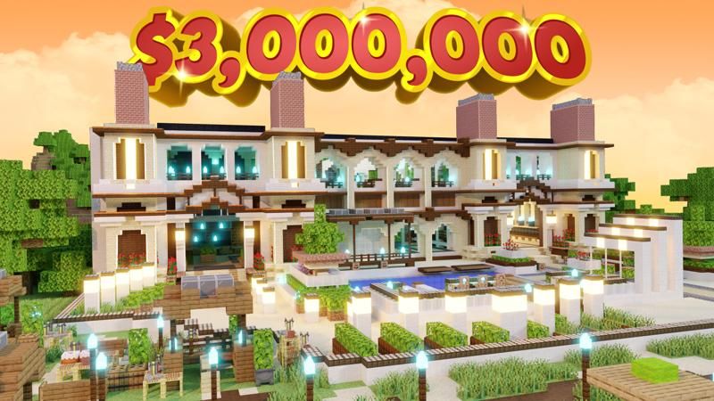 Millionaire Summer Mansion on the Minecraft Marketplace by 4KS Studios