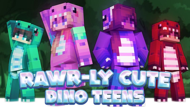 Rawrly Cute Dino Teens on the Minecraft Marketplace by Rainbow Theory