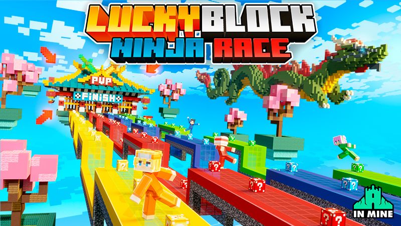 Luckyblock Ninja Race on the Minecraft Marketplace by In Mine