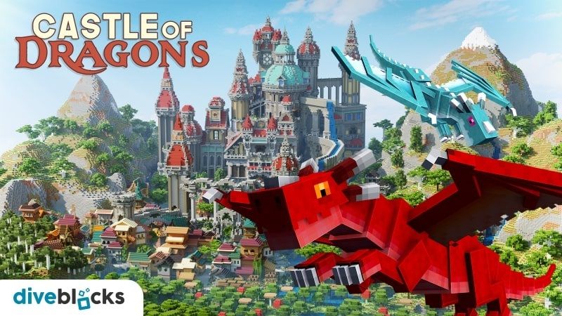 Castle of Dragons on the Minecraft Marketplace by Diveblocks