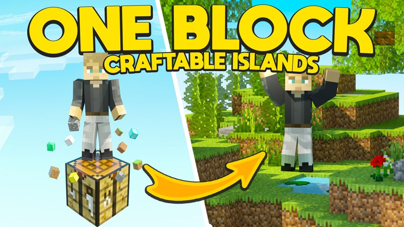 ONE BLOCK CRAFTABLE ISLANDS on the Minecraft Marketplace by Chunklabs