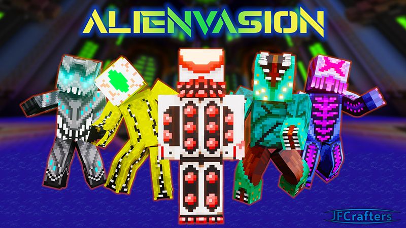 Alienvasion on the Minecraft Marketplace by JFCrafters Alienvasion on the Minecraft Marketplace by JFCrafters