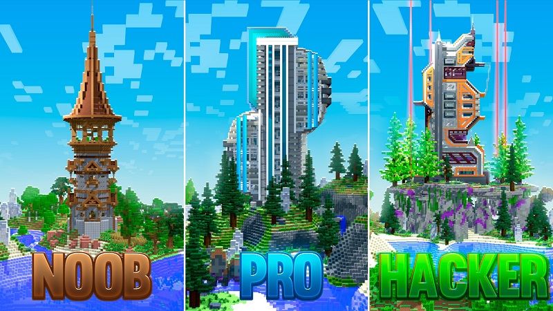 Towers: Noob Vs Pro Vs Hacker