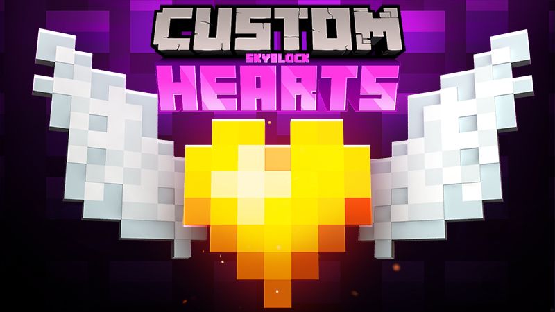 Custom Hearts Skyblock on the Minecraft Marketplace by Glowfischdesigns Custom Hearts Skyblock on the Minecraft Marketplace by Glowfischdesigns
