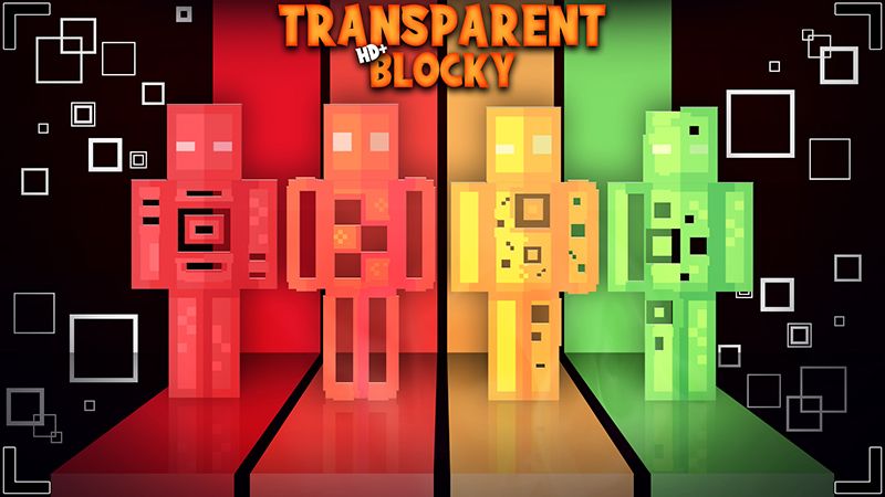 HD Transparent Blocky on the Minecraft Marketplace by Glowfischdesigns