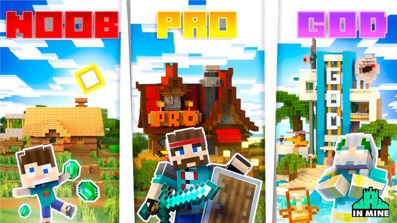Noob Pro God Houses on the Minecraft Marketplace by In Mine Noob Pro God Houses on the Minecraft Marketplace by In Mine