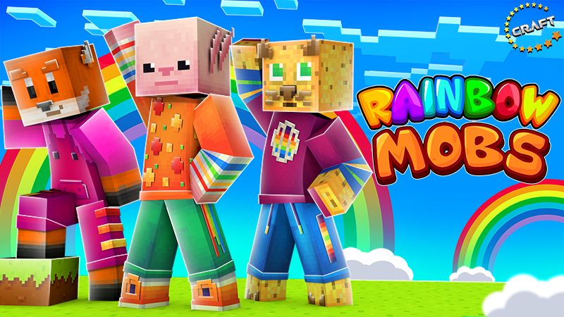 Rainbow Mobs on the Minecraft Marketplace by The Craft Stars Rainbow Mobs on the Minecraft Marketplace by The Craft Stars