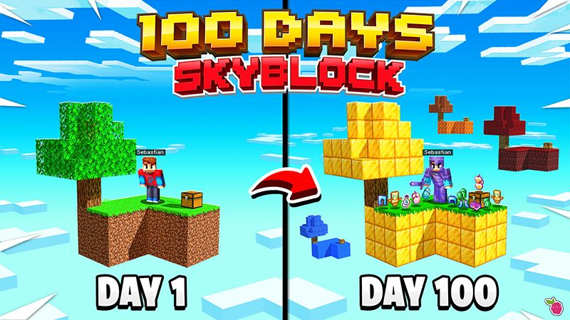 100 Days Skyblock on the Minecraft Marketplace by Razzleberries