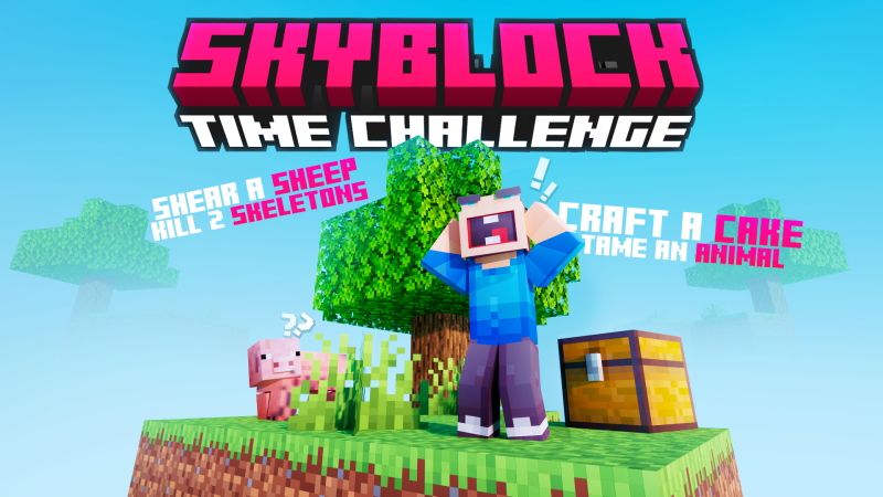 Skyblock Time Challenge on the Minecraft Marketplace by Cubed Creations Skyblock Time Challenge on the Minecraft Marketplace by Cubed Creations