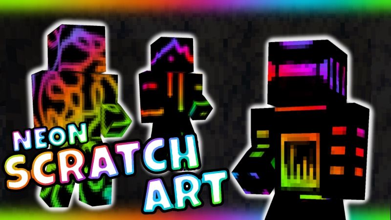 Neon Scratch Art on the Minecraft Marketplace by Arrow Art Games