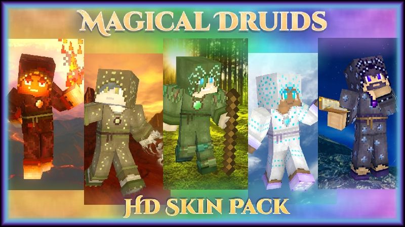 Magical Druids HD Skin Pack on the Minecraft Marketplace by HearttCore Creations Magical Druids HD Skin Pack on the Minecraft Marketplace by HearttCore Creations