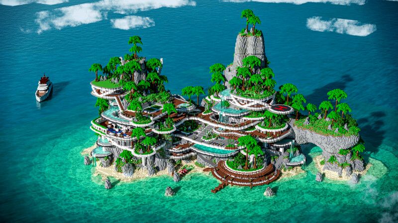 Mansion Island on the Minecraft Marketplace by CrackedCubes