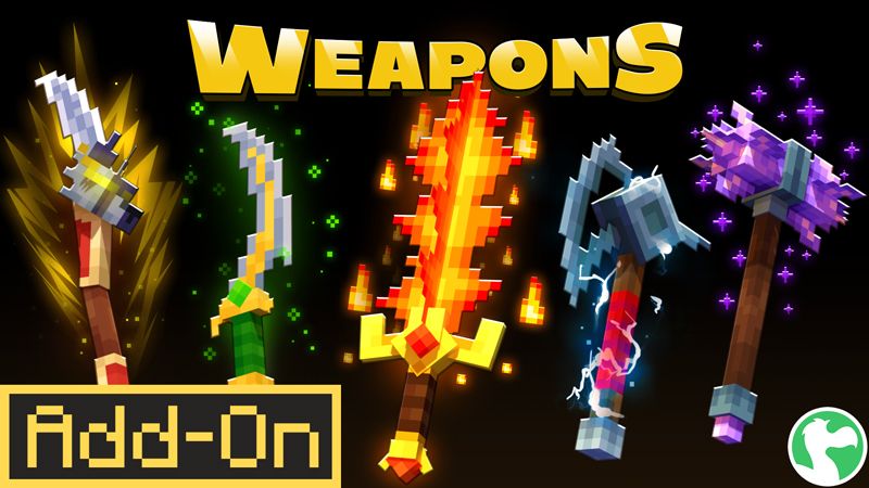 WEAPONS AddOn on the Minecraft Marketplace by Dodo Studios