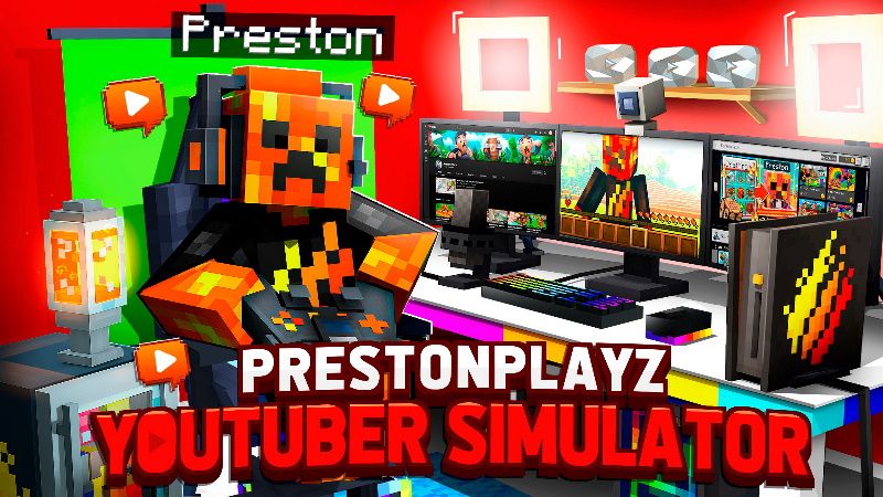Prestons YouTuber Simulator on the Minecraft Marketplace by FireGames Prestons YouTuber Simulator on the Minecraft Marketplace by FireGames