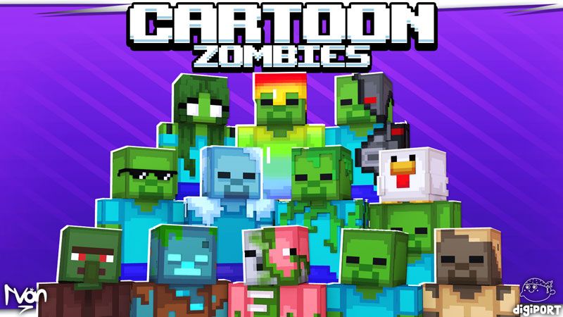 Cartoon Zombies on the Minecraft Marketplace by DigiPort