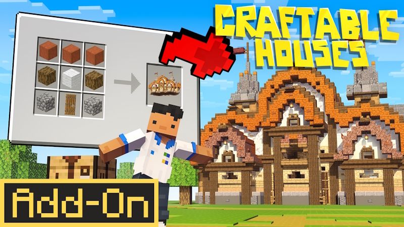 Craftable Houses AddOn on the Minecraft Marketplace by Pixell Studio