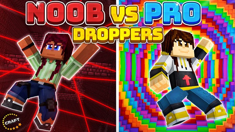 Noob vs Pro Droppers on the Minecraft Marketplace by The Craft Stars Noob vs Pro Droppers on the Minecraft Marketplace by The Craft Stars
