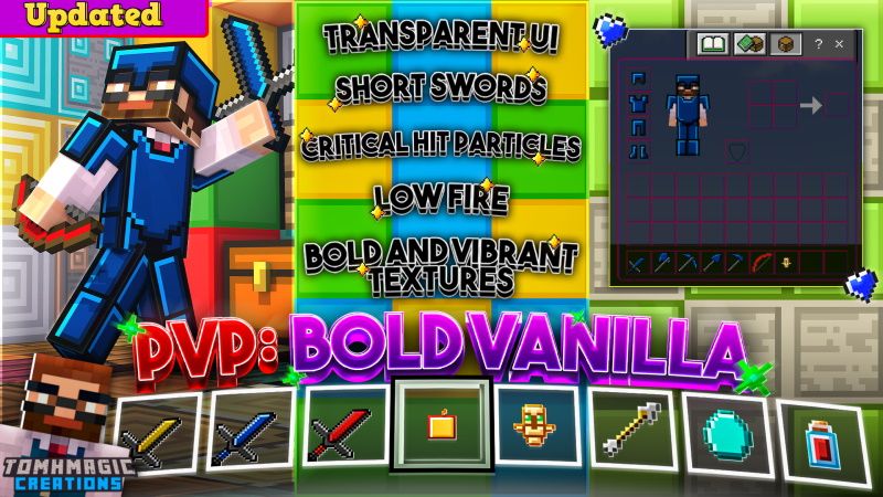 Pvp Bold Vanilla By Tomhmagic Creations Minecraft Marketplace