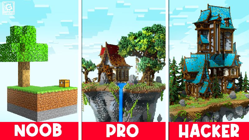 Skyblock Noob x Pro x Hacker on the Minecraft Marketplace by Gearblocks Skyblock Noob x Pro x Hacker on the Minecraft Marketplace by Gearblocks
