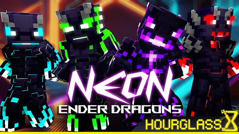 Neon Ender Dragons on the Minecraft Marketplace by Hourglass Studios