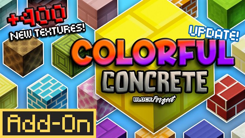 Colorful Concrete on the Minecraft Marketplace by Block Perfect Studios