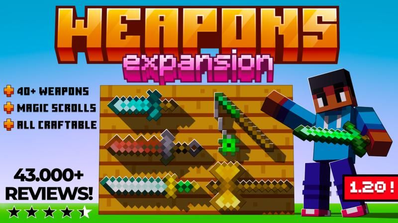 Weapons Expansion on the Minecraft Marketplace by Shapescape Weapons Expansion on the Minecraft Marketplace by Shapescape