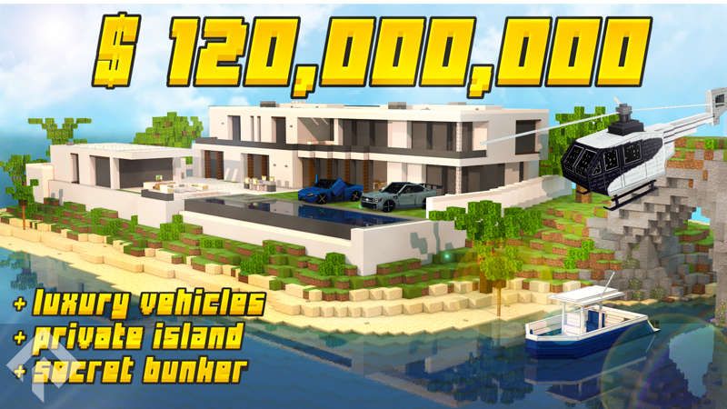 Island Millionaire Mansion on the Minecraft Marketplace by RareLoot Island Millionaire Mansion on the Minecraft Marketplace by RareLoot
