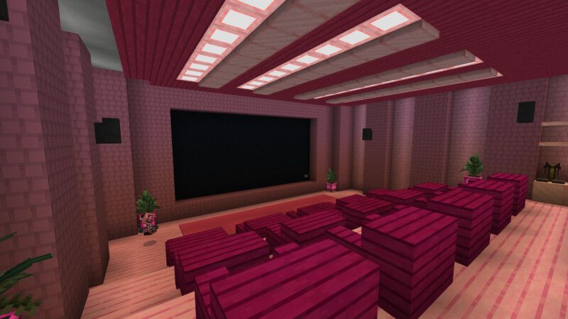 Cute Pink Modern Mansion by CrackedCubes