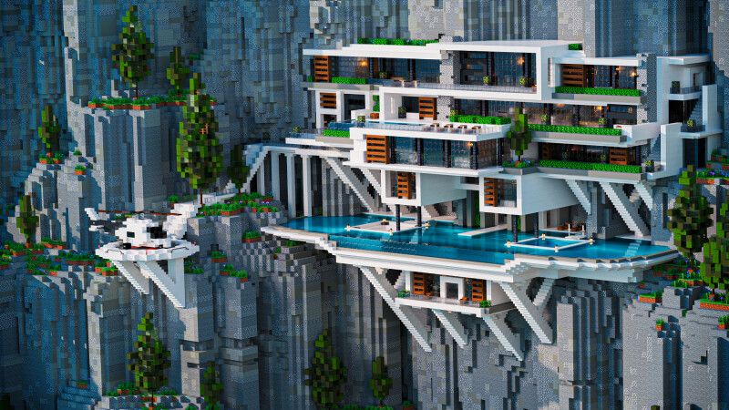 Mountainside Mansion on the Minecraft Marketplace by CrackedCubes