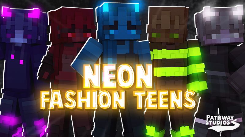 Neon Fashion Teens on the Minecraft Marketplace by Pathway Studios