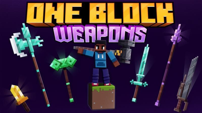 One Block Weapons on the Minecraft Marketplace by Shapescape