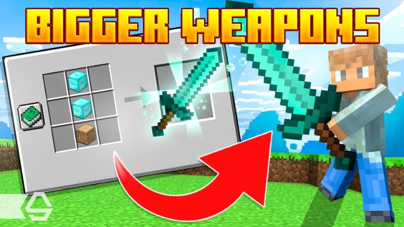 Bigger Weapons on the Minecraft Marketplace by Diamond Studios
