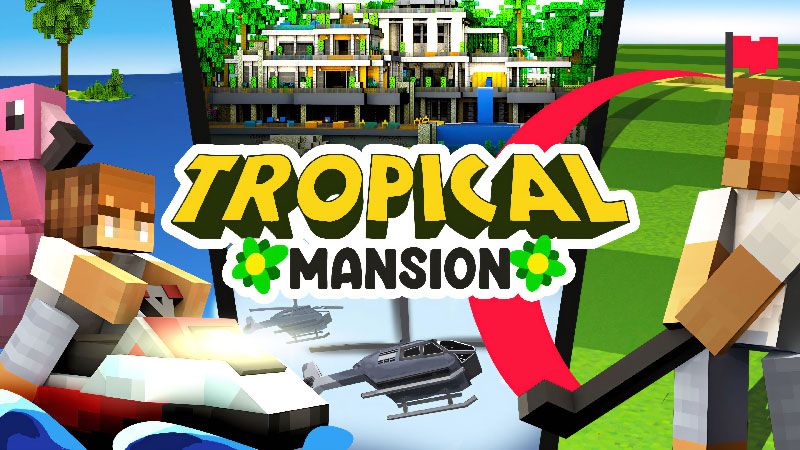 Tropical Mansion on the Minecraft Marketplace by Plank