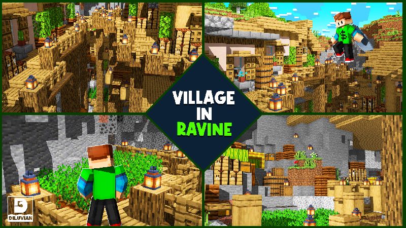 Village In A Ravine on the Minecraft Marketplace by Diluvian Village In A Ravine on the Minecraft Marketplace by Diluvian