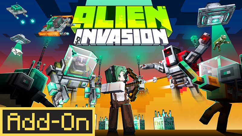 Alien Invasion AddOn on the Minecraft Marketplace by CrackedCubes