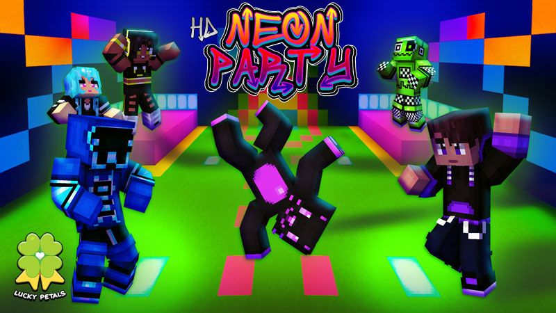 HD Neon Party on the Minecraft Marketplace by The Lucky Petals