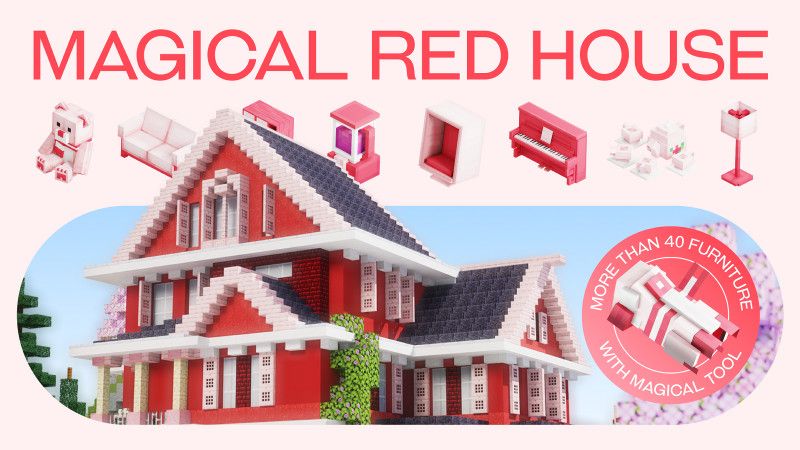 Magical Red House on the Minecraft Marketplace by BLOCKLAB Studios
