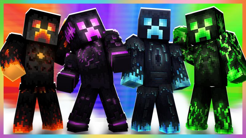 Viral Elemental Creepers on the Minecraft Marketplace by The Lucky Petals