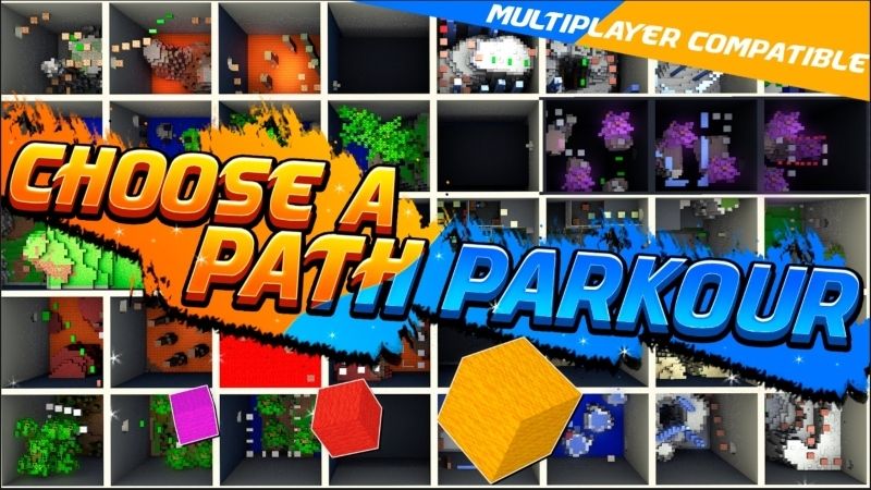 Choose a Path Parkour on the Minecraft Marketplace by Giggle Block Studios Choose a Path Parkour on the Minecraft Marketplace by Giggle Block Studios