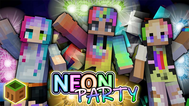 Neon Party on the Minecraft Marketplace by MobBlocks Neon Party on the Minecraft Marketplace by MobBlocks