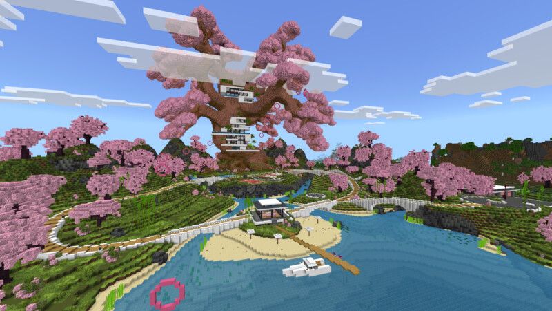Cherry Tree Mega Mansion by CrackedCubes