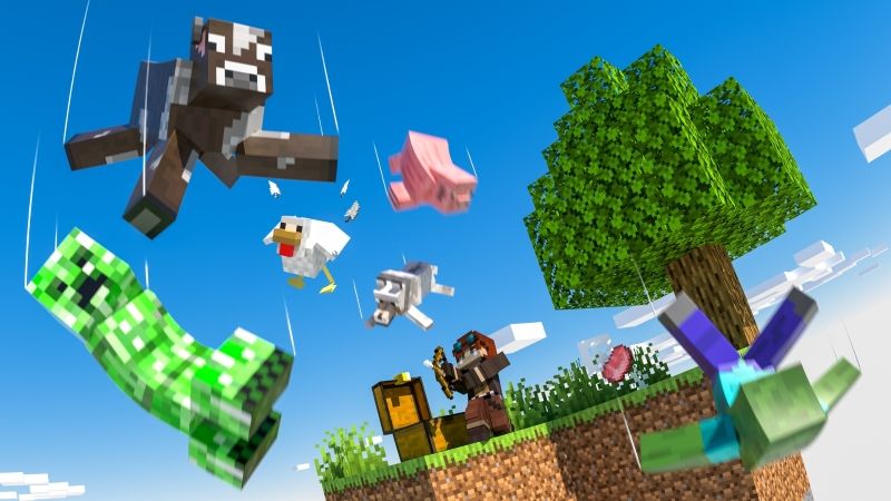 Skyblock Raining Mobs on the Minecraft Marketplace by Cubed Creations Skyblock Raining Mobs on the Minecraft Marketplace by Cubed Creations