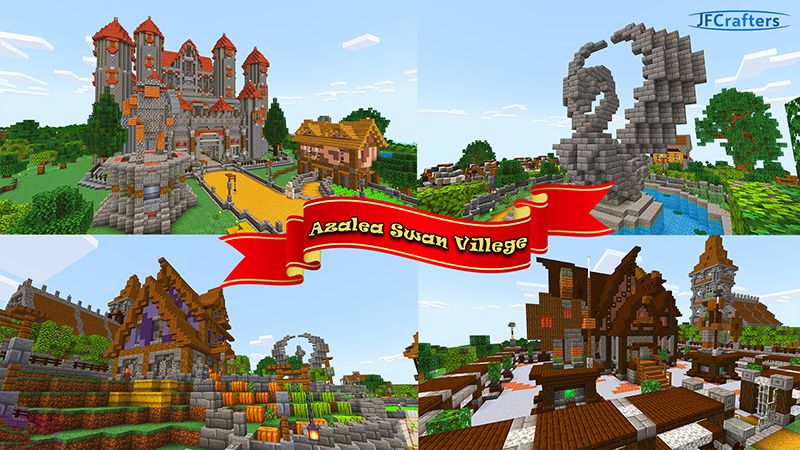 Azalea Swan Village on the Minecraft Marketplace by JFCrafters