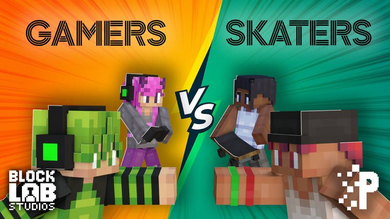 Gamers VS Skaters on the Minecraft Marketplace by BLOCKLAB Studios Gamers VS Skaters on the Minecraft Marketplace by BLOCKLAB Studios