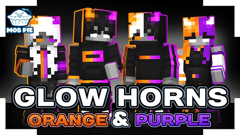 Glow Horns Orange  Purple on the Minecraft Marketplace by Mob Pie